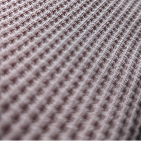 Forever 21 Pink Waffle Knit Long Sleeve Shirt Women Size Large - Picture 4 of 8